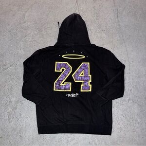 Kobe 24 Black Hoodie with Purple and Yellow Accents
